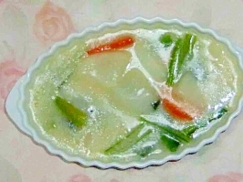 蕪と小松菜のクリームスープ